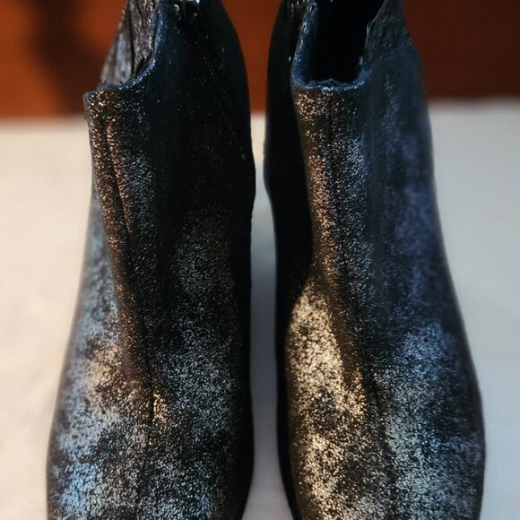 Rampage wedge booties sz 7M black silver good condition ** - Picture 2 of 6
